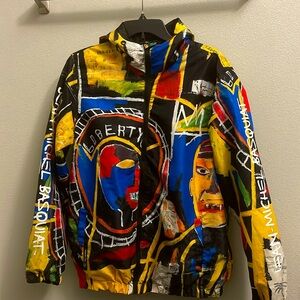 Jean-Michel Basquiat X Members Only Zip Up Windbreaker *Missing Drawstring*